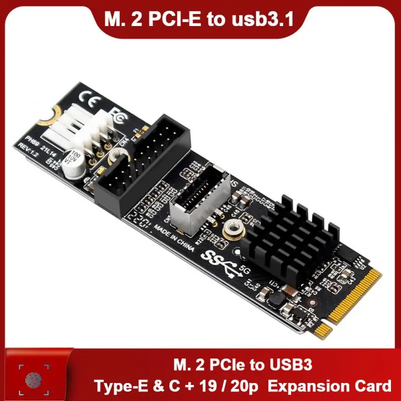 

Контроллер Gbps Ph69 M.2 Mkey Pci-e к фронтальному Usb, многосистемная Совместимость с хорошей проводимостью, не деформируется, контроллер 7