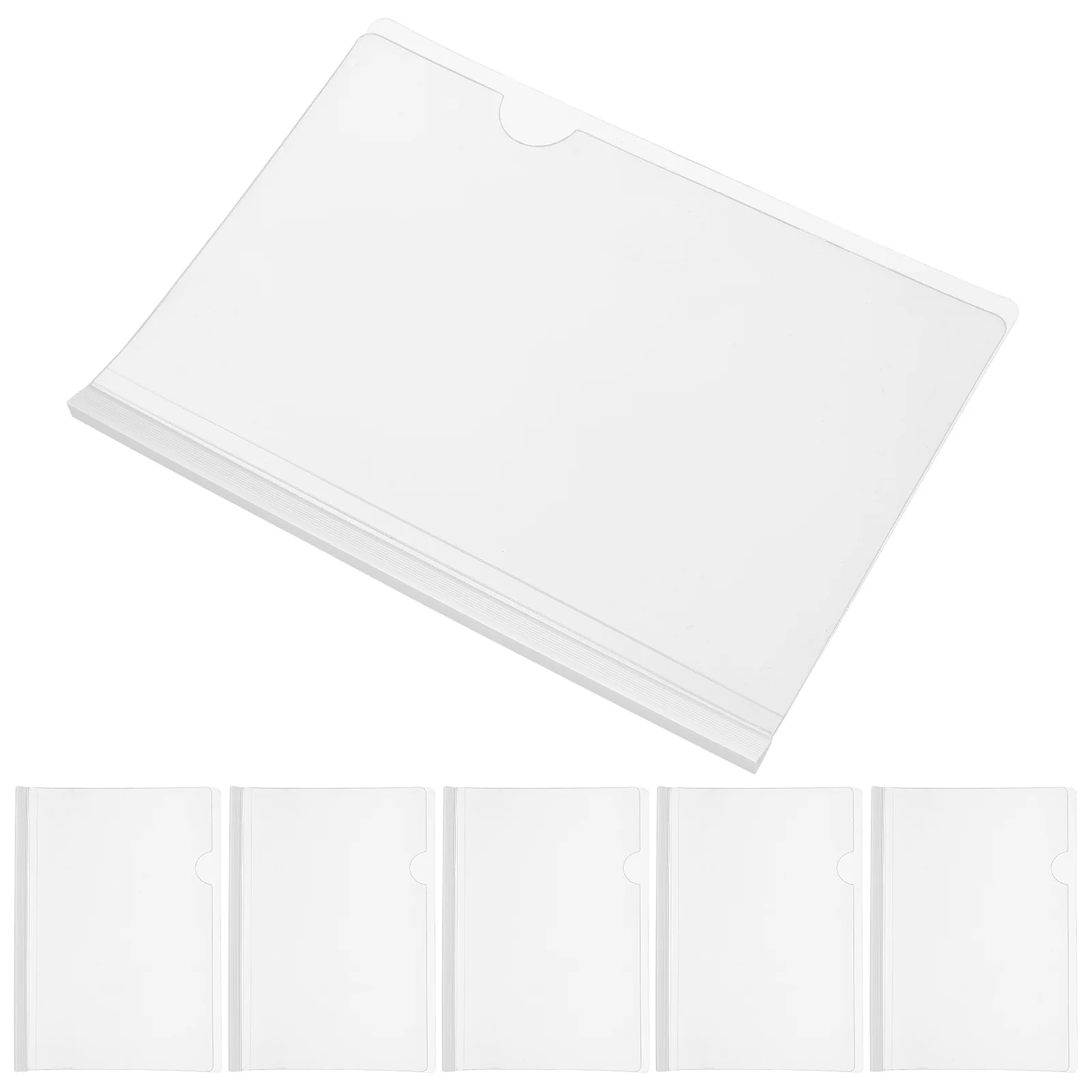 

10 Pcs Rod Clamp Project Folders Report Covers White Pole Resume Clear for Documents Plastic Organizer Paper Binder