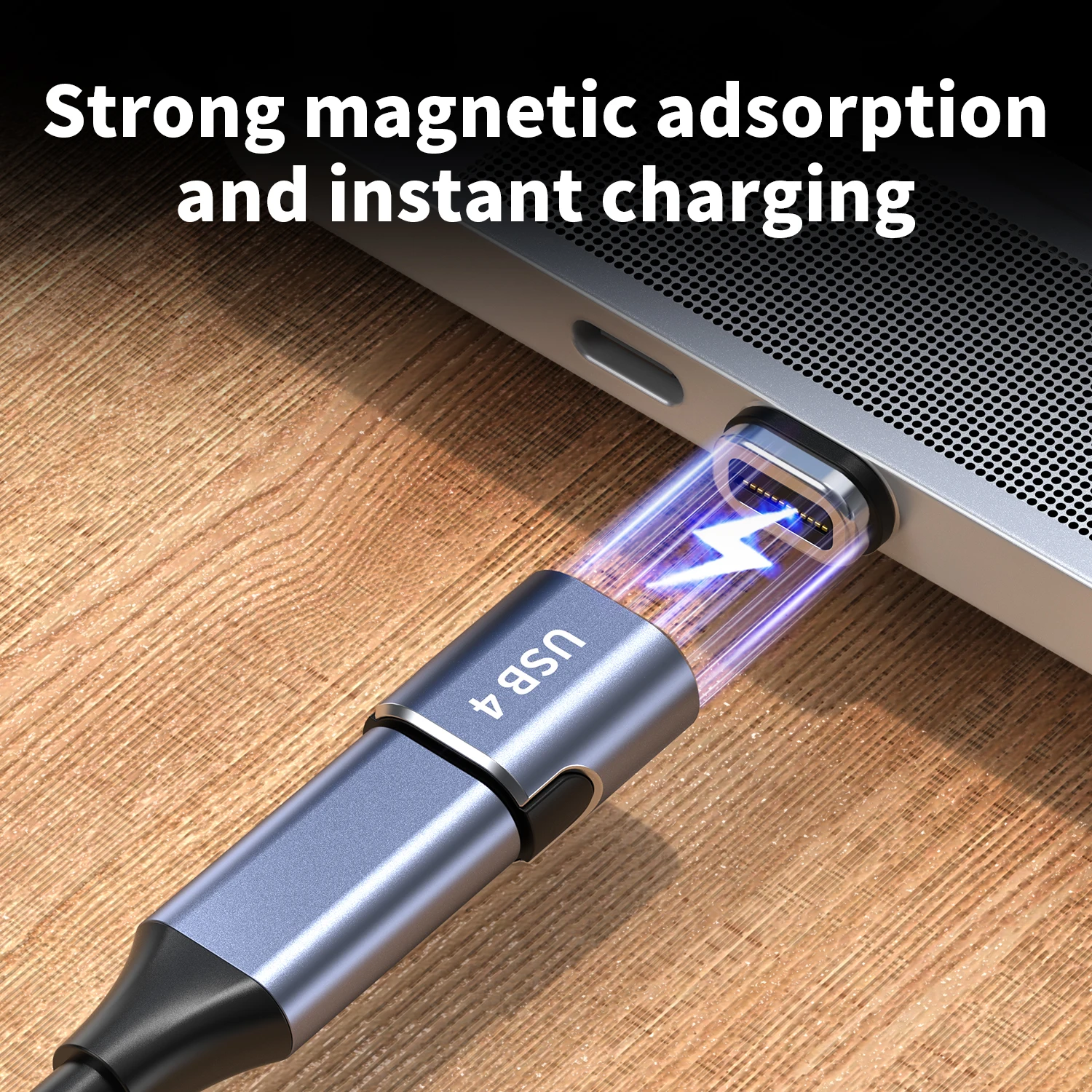 Unnlink PD 240W 마그네틱 USB C 어댑터, iPhone iPad MacBook 호환용 80Gbps 8K Type C 확장 어댑터, Thunderbolt 4/3 호환