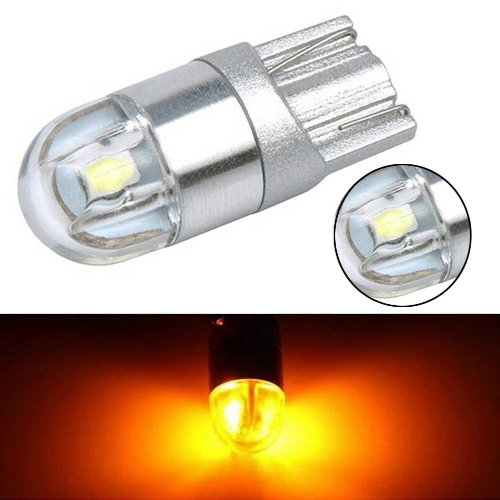 

2x T10 2SMD 3030 W5W 194 168 LED Reading License Plate Light Side Lamp DRL Amber Universal Car Lighting Accessories