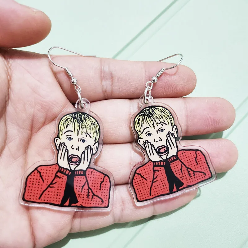 New Cute Cool Scary Earrings Movie Fans Gifts Horror Movie Earrings New Acrylic Earrings Personalized Gift Earrings for Women