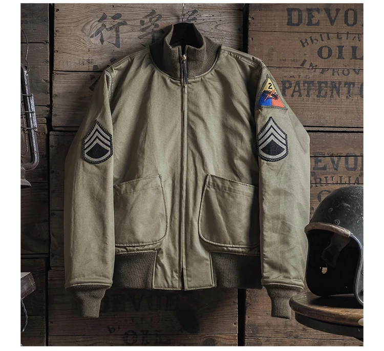 【EZKATON】Fury ma-1 jacket Bronson 1st Model Fury Tanker Jacket with Patches Army Wool