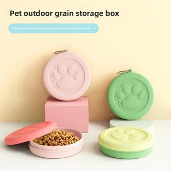 1pc  Pet Travel Bowl Pet Outdoor Portable Dog Food Bowl Snack Box Multifunctional Dog and Cat Outdoor Bowl Feeding Water