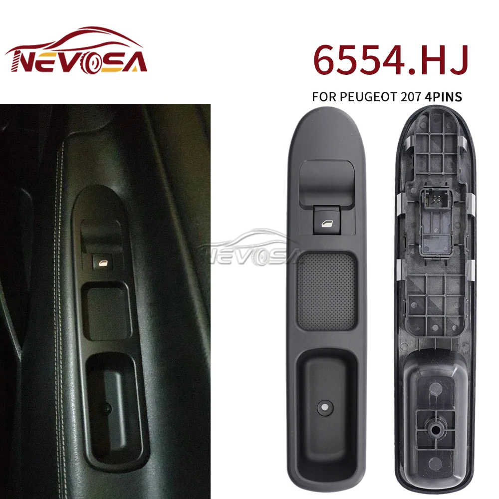NEVOSA Für Peugeot 207 307 Elektrischer Fensterheber-Steuerschalter 6554.QC 6554.QK 6554.QG 6554.HJ 6554.KT 96351622 XT 6554.E7 – Detail 4