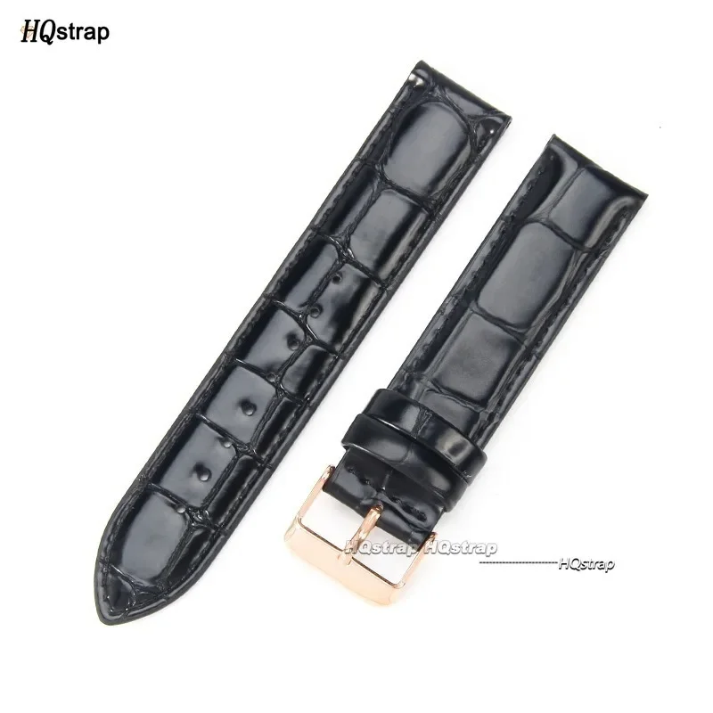 Elegant Waterproof Genuine Leather Wristband with Rose Buckle