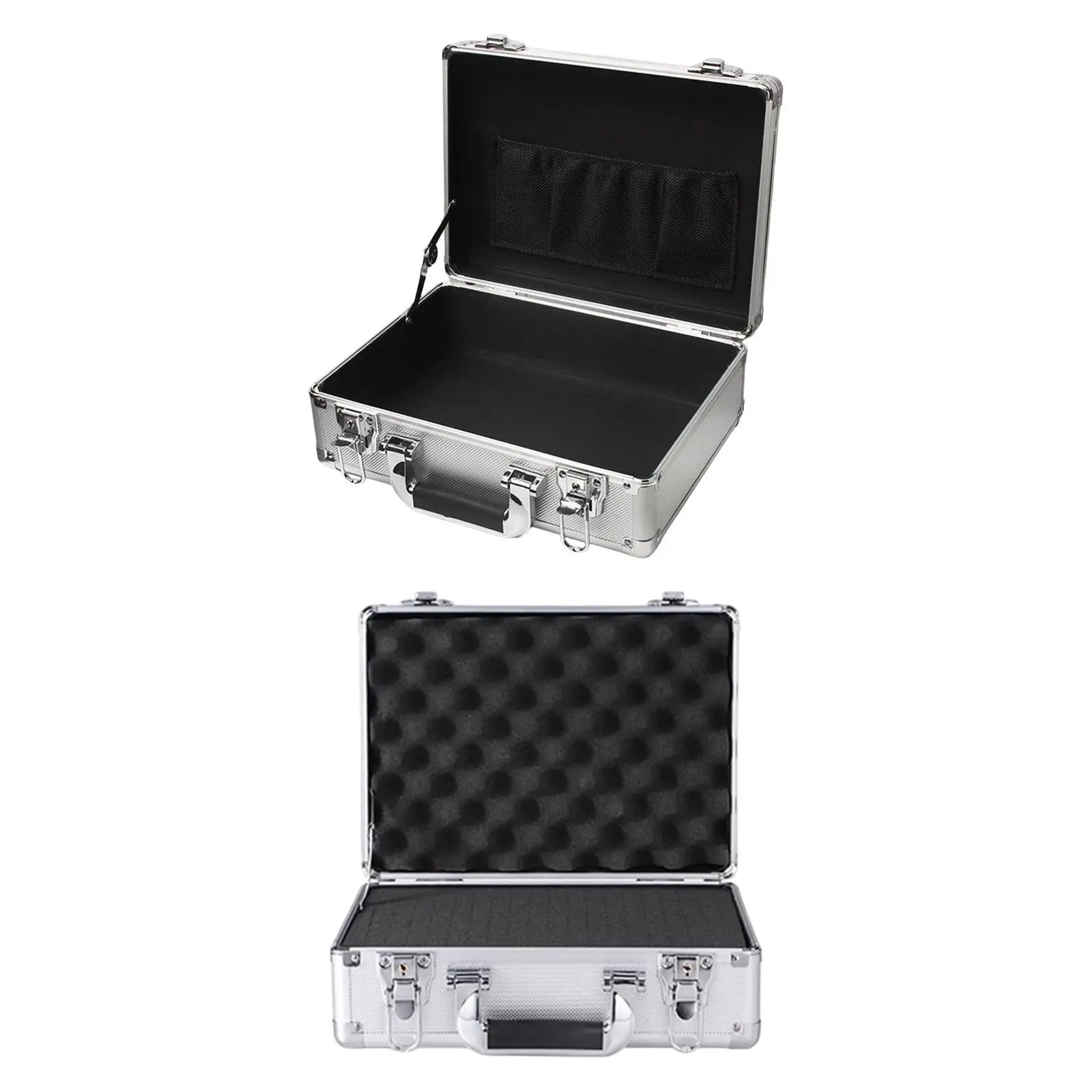 Aluminum Alloy Case Secure Document Storage Box Hard Briefcases Storage Case Portable Tool Case for Travel Men Tools Equiment 2