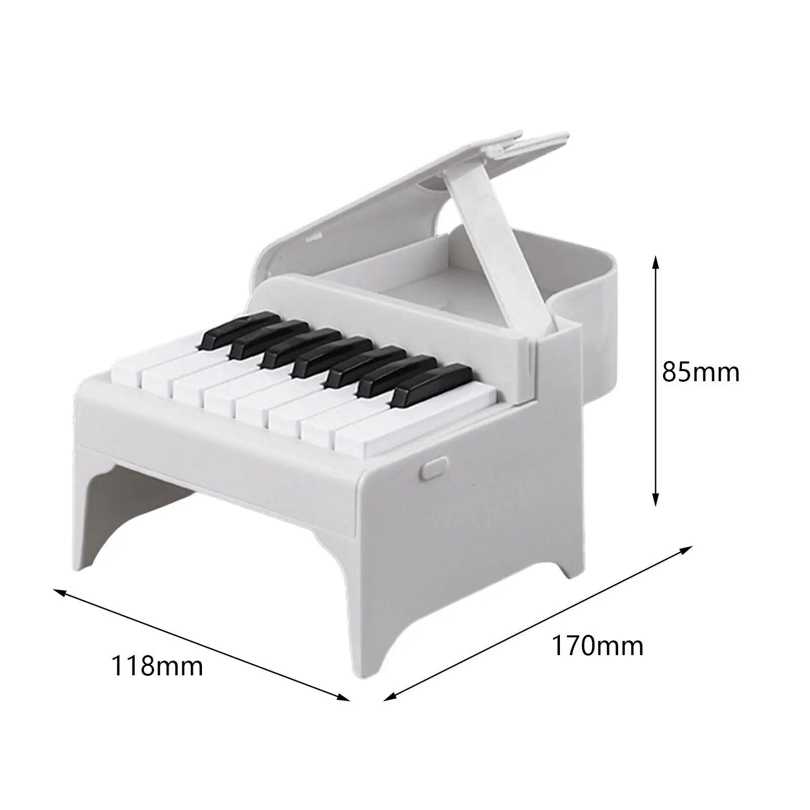 Mini Piano Desk Calendar with Music Scores and Cable for Home Decoration Gift for Music Enthusiasts