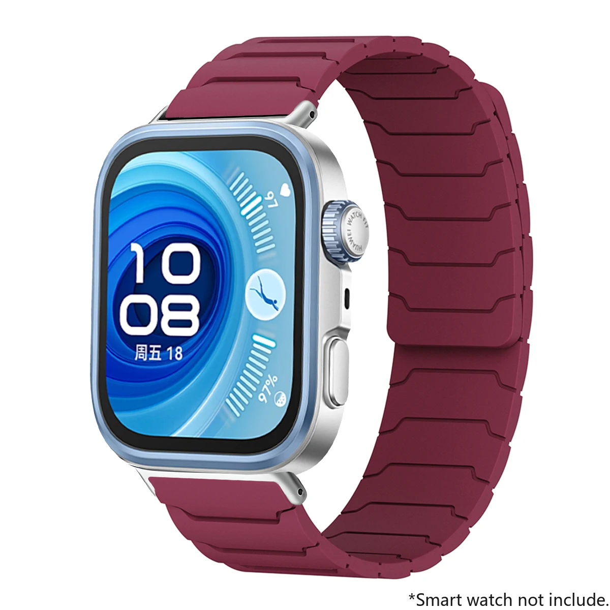 Magnetic Loop Silicone Sport Band Replacement Watch Strap