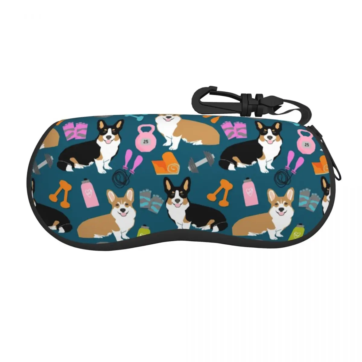 

Welsh Corgi Dog Eyeglass Glasses Case Women Men Soft Sunglasses Protective Bag