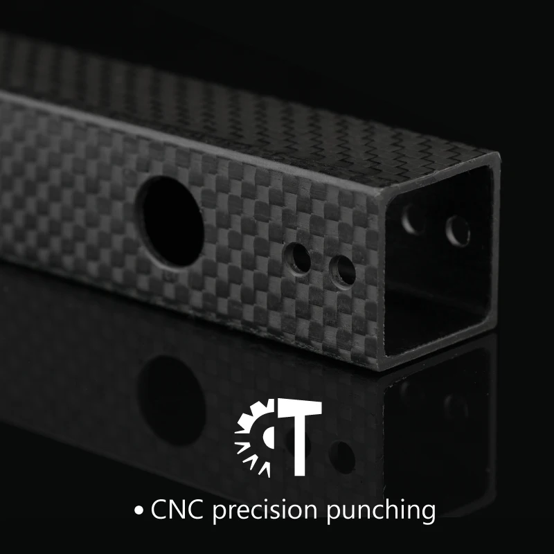 Tubo Quadrado de Fibra de Carbono Suave para Impressora 3d Alta Velocidade Perfuração Cnc de Tubos cf Eixo x Vzbot 235 Vz235 1pc - Imagem 3