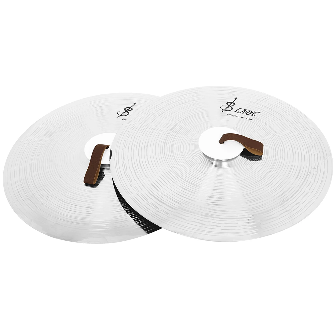 MD140 1 pair of cymbals Alloy material Silver Military Cymbal Ring Pattern Lightweight Military Cymbal Percussion Instruments