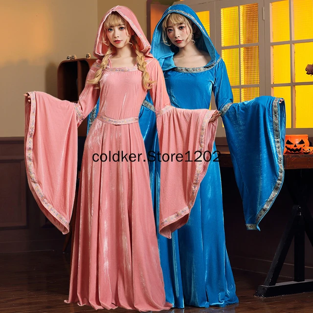 Vestido Medieval renacentista para mujer, traje Victoriano de bruja, Vestido  de manga larga irlandés sobre el suelo de lujo, Cosplay Vintage, fiesta de  Halloween - AliExpress