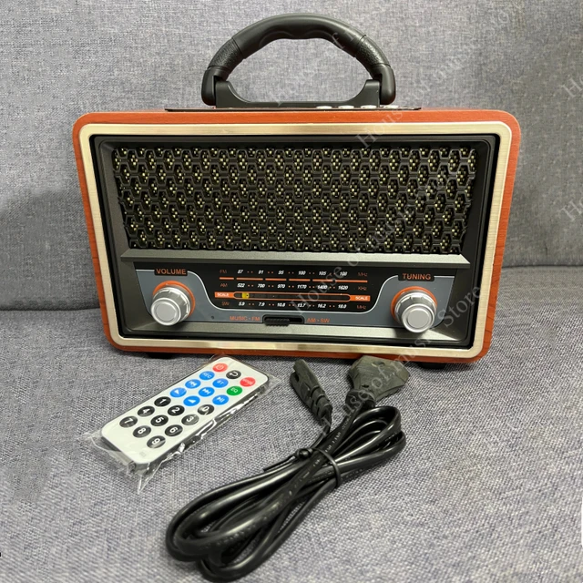 Rechargeable AM/FM Bluetooth Radio with USB/SD/TF MP3 Player