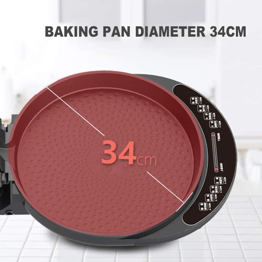 Electric Baking Pan Double-sided Heating Suspension Type Crepe Maker Skillet Pancake Baking Machine Pie Pizza Griddle