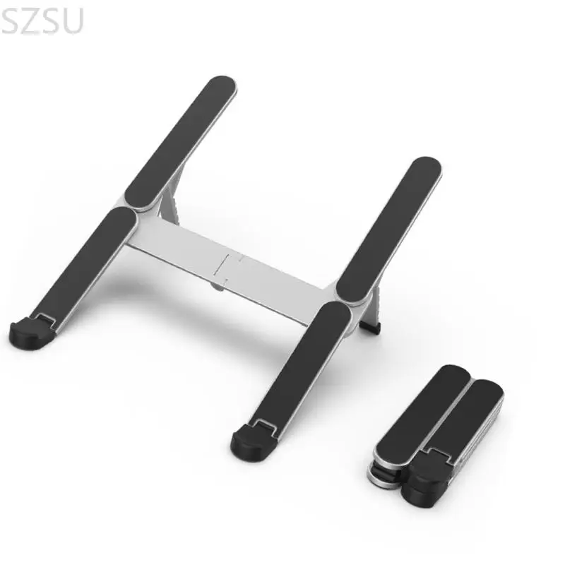 SZSU 조정 가능한 높이 알루미늄 노트북 라이저 6 레벨 인체 공학적 접이식 냉각 스탠드