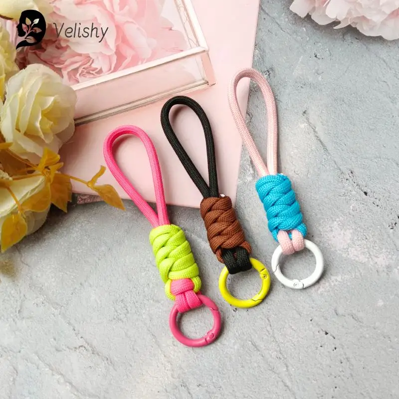 Braided Umbrella Rope Keychain Lanyard