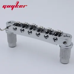 Enhanced Roller Saddle Guitar Bridge for 6-String Electric Guitars (GM005 CR)