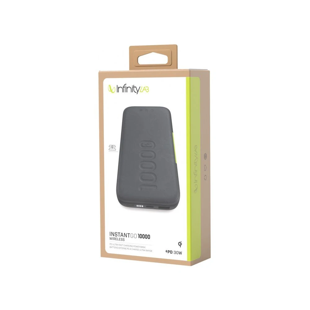Внешний Аккумулятор InfinityLab InstantGo Wireless, 10000 МАч, Li.