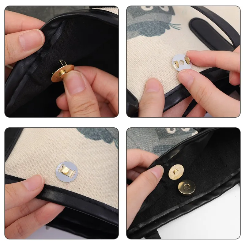 Bag Accessories 3/10set Invisible Magnetic Fastener No-stitch Bag Buttons Wallet Coat Handbags