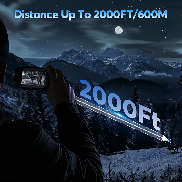 USB Rechargeable Binoculars 600m HD 8X Digital Zoom 4K Telescope for Hunting Camping Boating 3