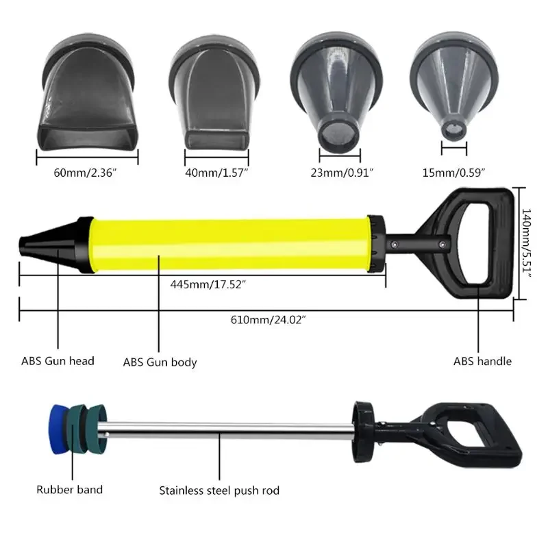 

Caulking Gun Cement Lime Pump Grouting Mortar Sprayer Applicator Grout Filling Tools With 4 Nozzles Y98E