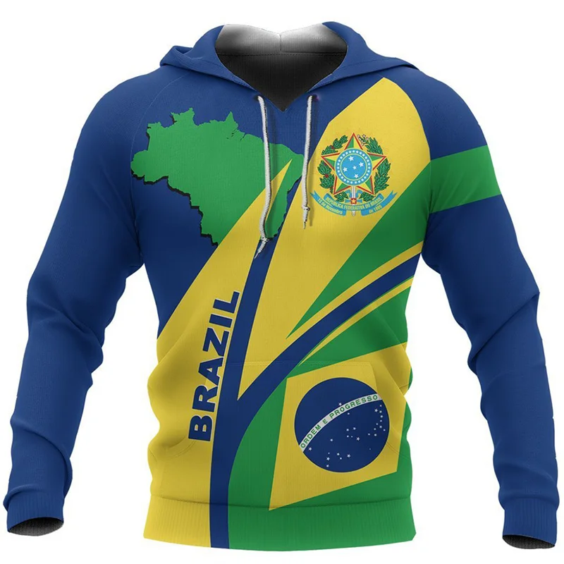 thumbnail image 1 of Sudadera con capucha con estampado de bandera de España, México y Brasil en 3D para hombre, sudadera con emblema nacional de Perú, chándal informal de talla grande para hombre, 1 of 4