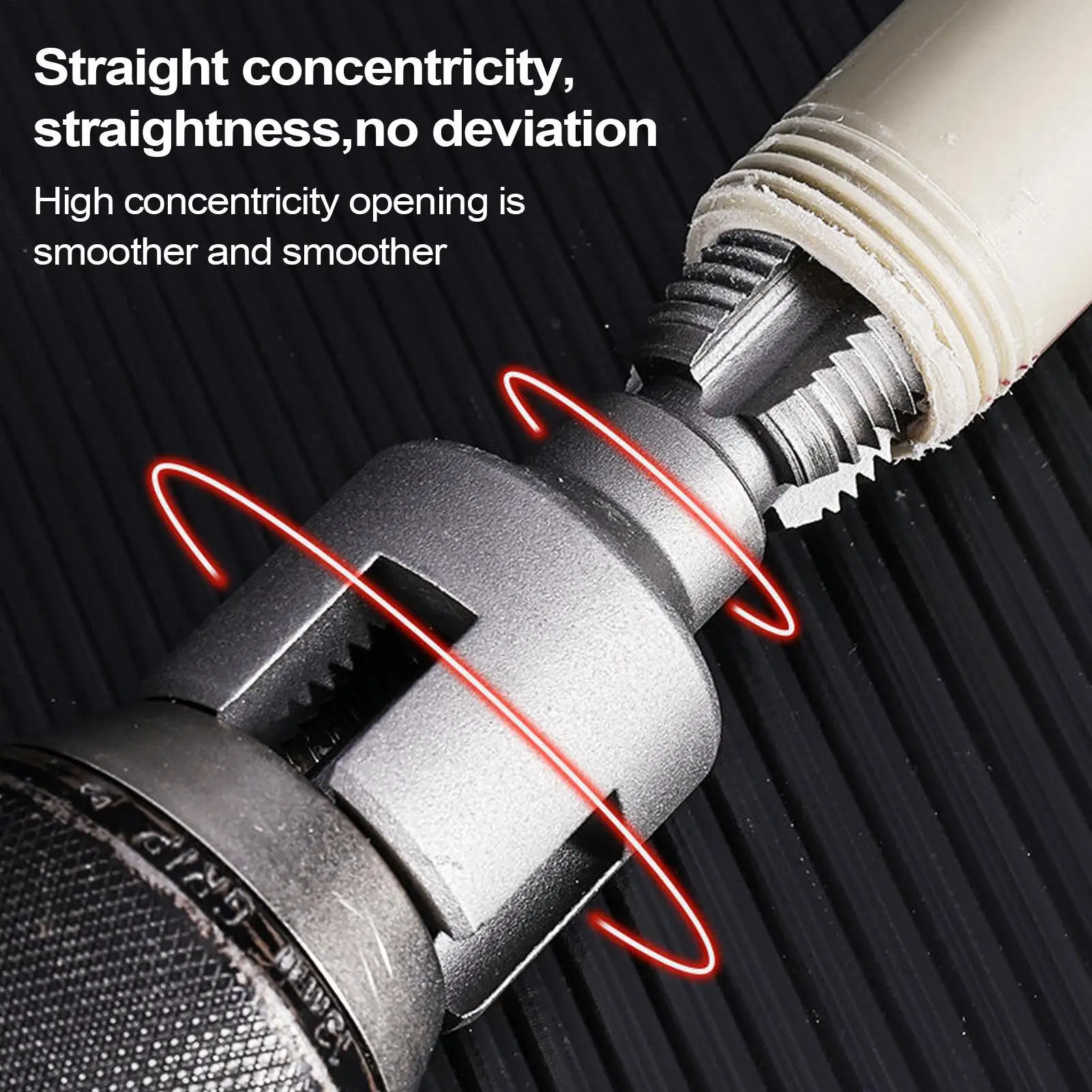 PVC Threading Tool Electric Pipe Threader External Cutter 1/2 & 3/4 Dies for Wood Hose Electric Drill Metal Craft Home Repair