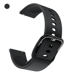 Premium Silicone Smart Watch Band - Available in 20mm and 22mm Sizes - 1PCS 22mm Strap (A - Black)