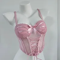Japon Sexy ensemble de Lingerie Lolita Kawaii rose blanc à lacets adulte Cosplay femmes soutien-gorge ensemble de sous-vêtements fille vêtements de nuit 6