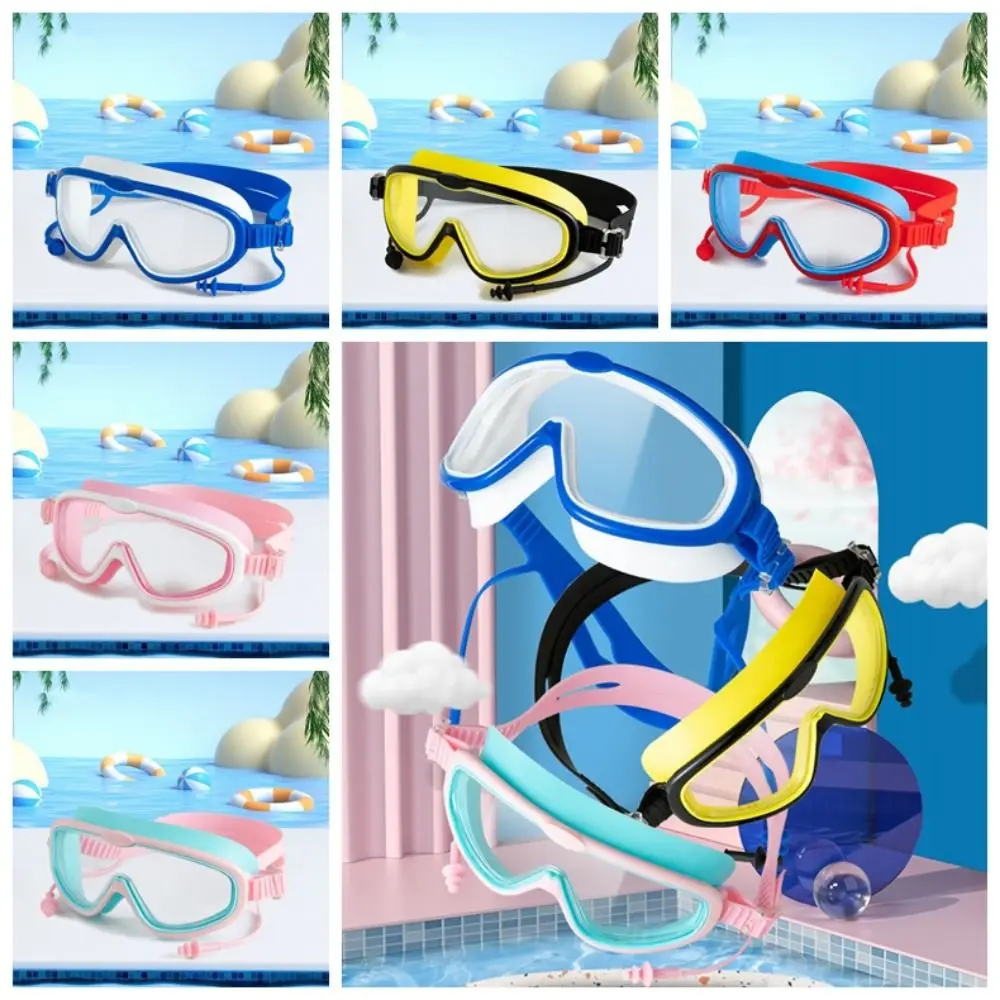 Big Frame Swimming Goggles Wide View Anti Fog Swim Glasses Silicone Transparent Diving Eyewear Swimming Beginner 2