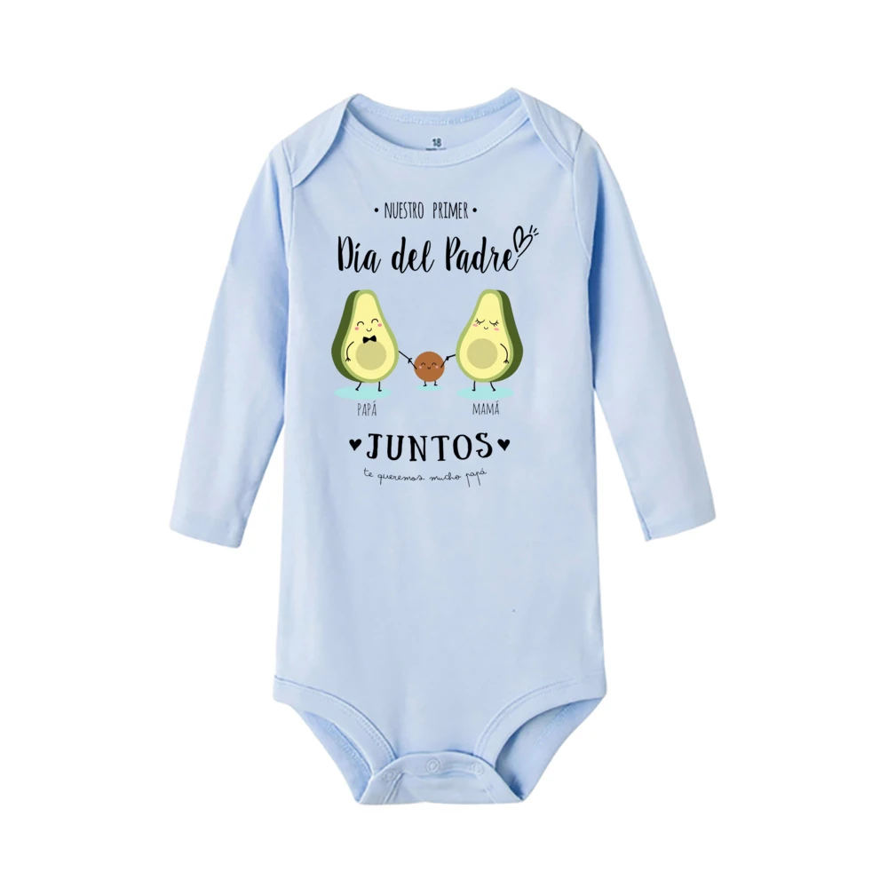 Our First Father's Day Together Infant Bodysuit Long Sleeve Crew Neck Romper Caaual Girl Boy Jumpsuit Fathers Day Best Gifts 6