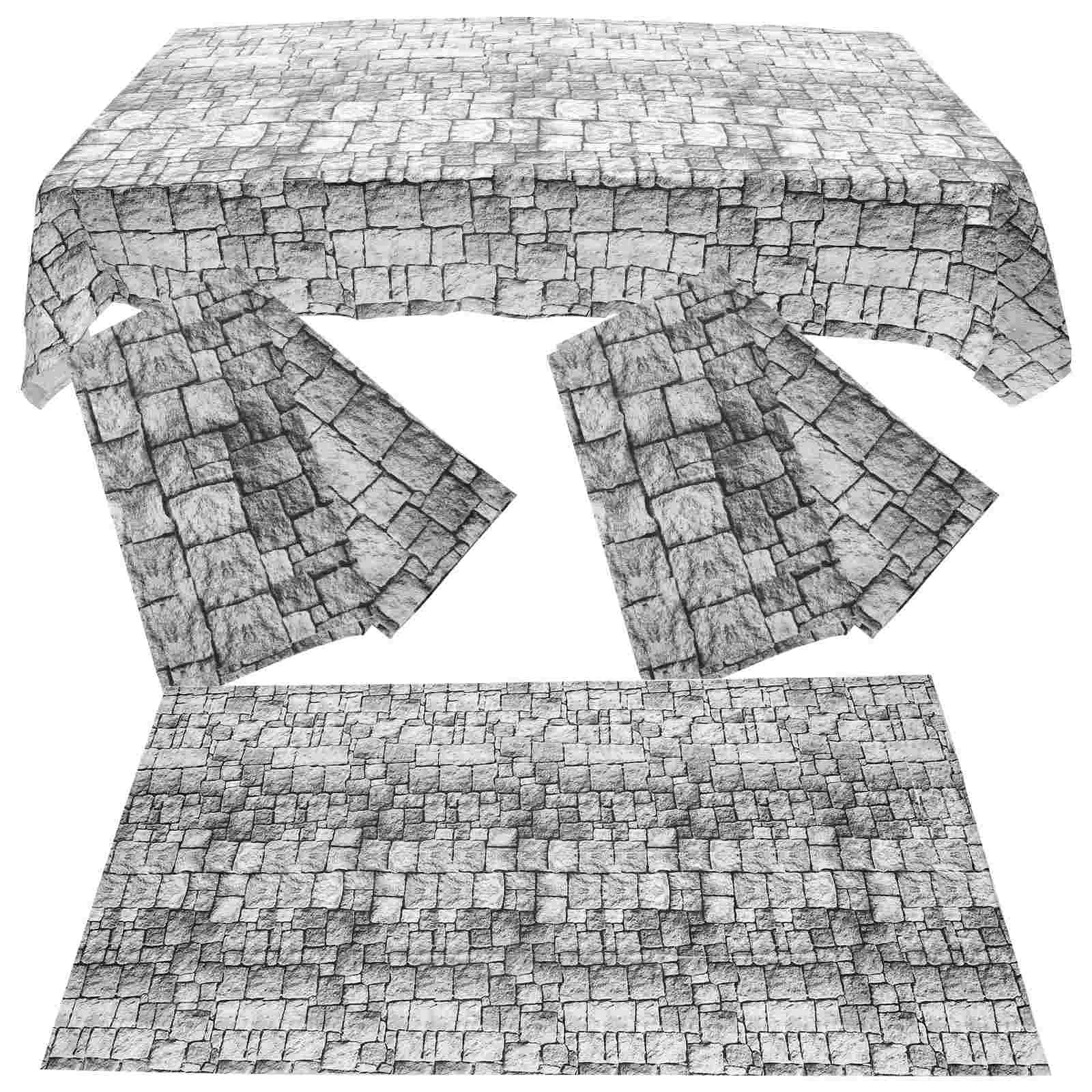 

4 Pcs Table Linens Party Tablecloth Medieval For Birthday Covering Pe Rectangular Plastic Disposable
