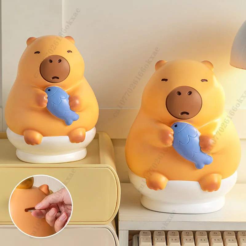 Capybara Vinyl Savings Jar Drop-resistant Can Be in And Out of Children's Gifts Money Bank Desktop Decoration Birthday Gift