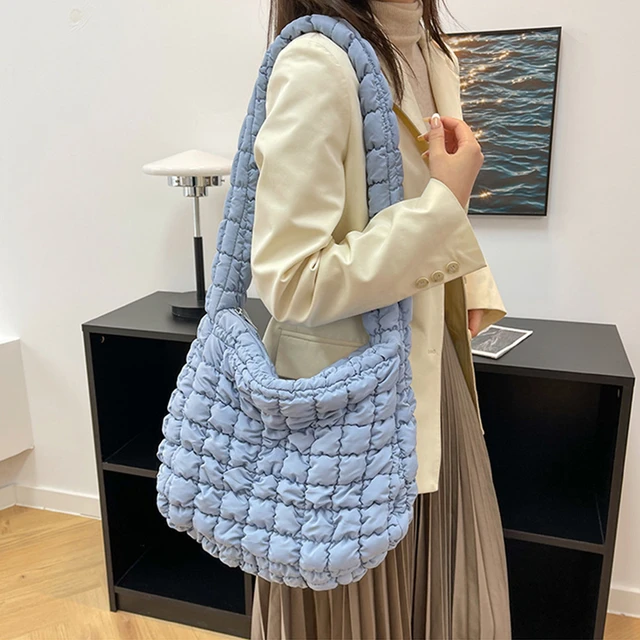 Pleated Padded Women's Small Tote Nylon Shoulder Crossbody Bags Quilted  Design Handbags 2023 Female Shopper Shoulder Handbags - AliExpress