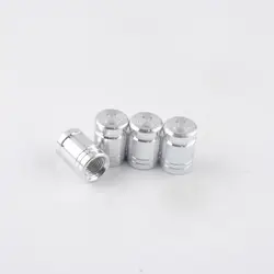 Premium Aluminum Alloy Valve Stem Caps - Universal Fit (Silver)