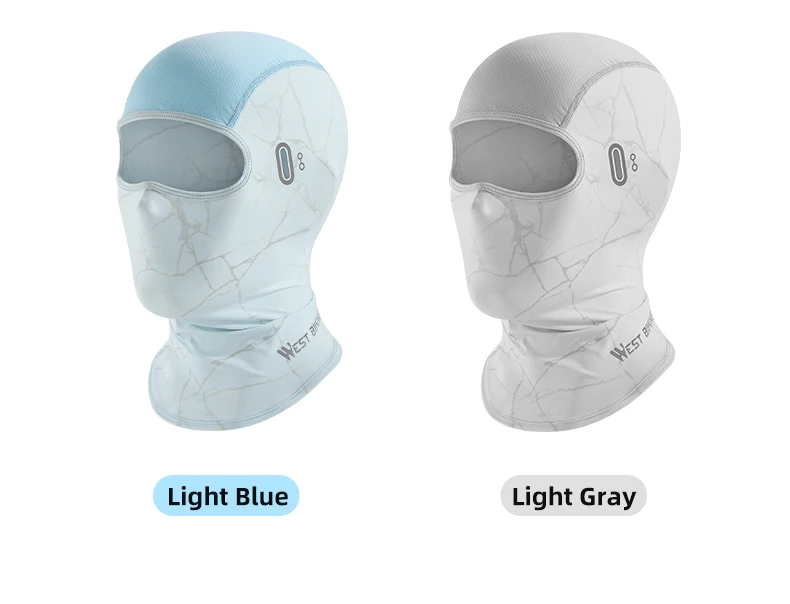 Description Picture 5 of itemWEST BIKING Summer Breathable Cycling Caps UV Photochromic Pattern UPF 50+ Sun Protection Ice Silk Balaclava Cooling Sport Gear