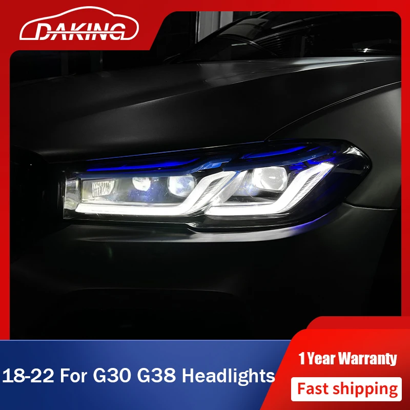 

Передняя деталь автомобиля для BMW G30 G38, передняя фара головного света, проекционный объектив 2018-UP 5 серии 530i 525i DRL, передние сигнальные огни