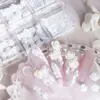 A Box 3D Flower Nail Art Decorations Camellia Rhinestone Crystal Nail Charms Parts For French Nail DIY Accessories 1