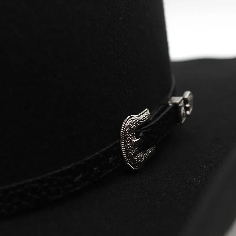 9.5cm Roll Brimmed Western Cowboy Hat Men Women Horse Riding