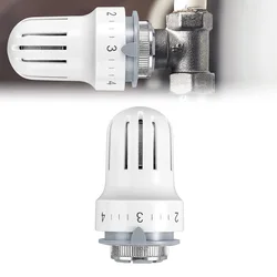 1pcs Radiator Thermostatic Head Heater Plastic Alloy Control Thermostat Heating Valve Tool White Home Valvefor Room Temperature.