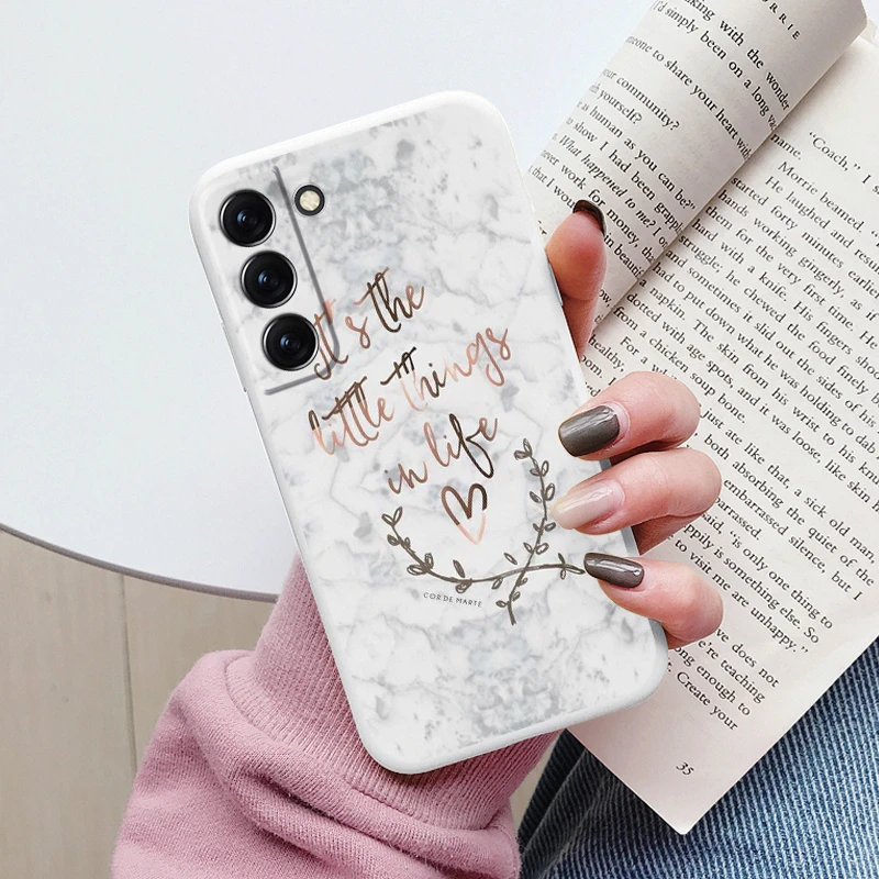 thumbnail image 1 of Case For Samsung Galaxy S22 Bags S 22 Plus Ultra Cover Protective Silicone Funda Marble Stone Texture Coque For Samsung S22 Capa, 1 of 5