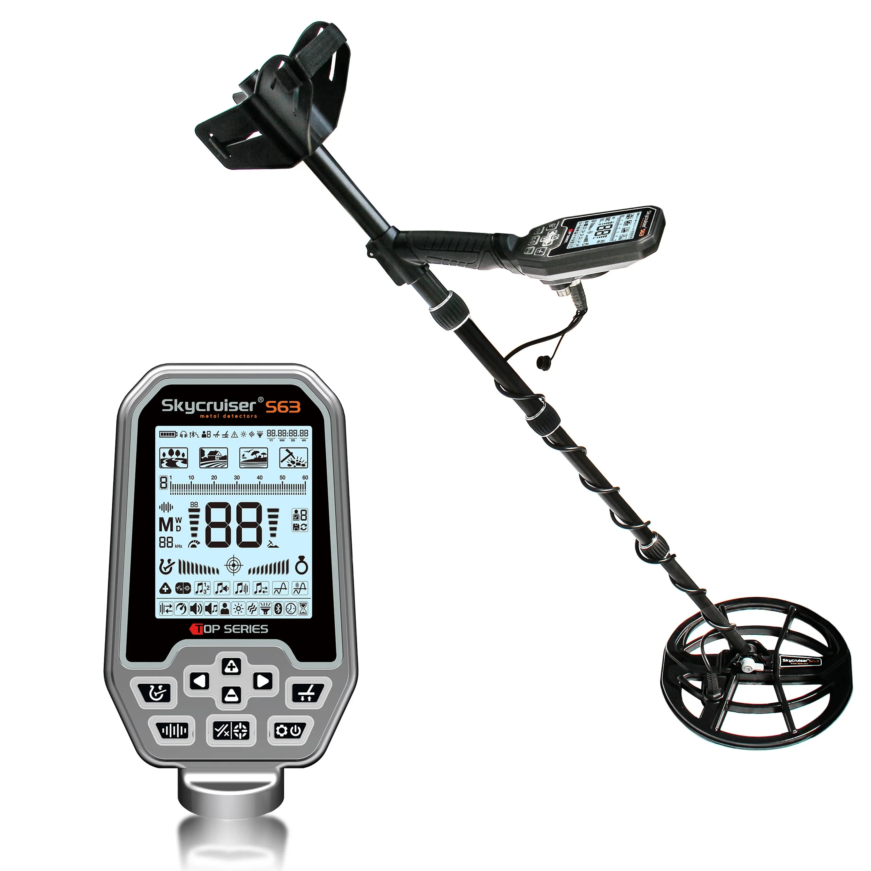 Multi-Frequency Metal Detector Professional Waterproof Deep Search Metal Detector S63 Best Treasure Hunting IP68 Metal Detector 3