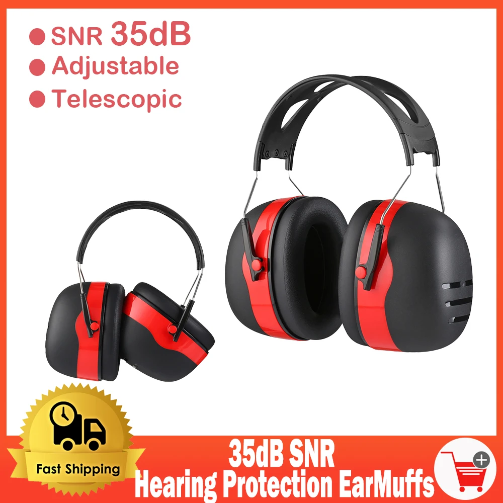 

NEW Telescopic Adjustable Ear Defenders 35dB SNR X5A Earmuffs Hearing Protection Noise Reduction for Shooting,Mowing,Hunting