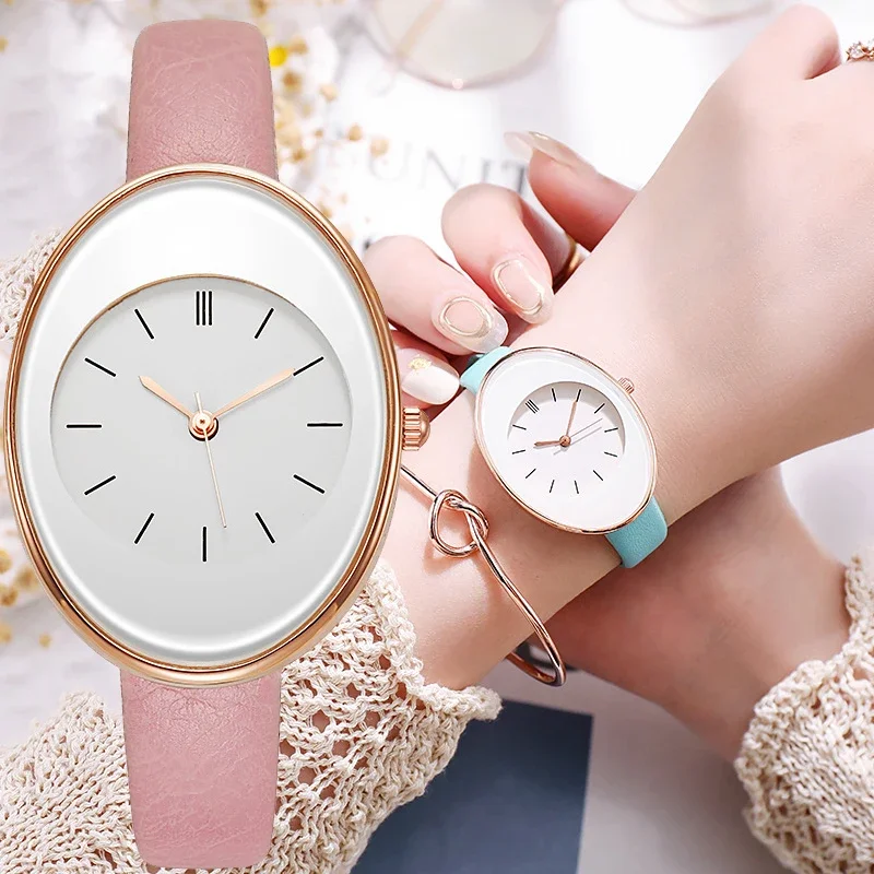 

Часы наручные женские кварцевые с ремешком из ПУ кожи