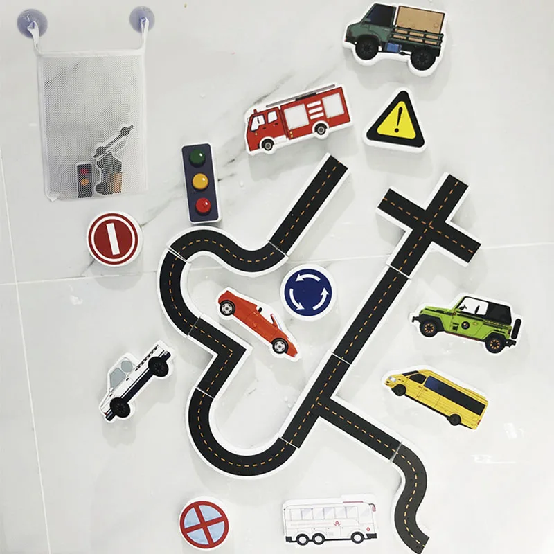 

Bathtub Bathroom Toys Animals Letter Number Puzzle BathToys EVA Alphabet Train Car Track Water Float Toy Montessori Sticker