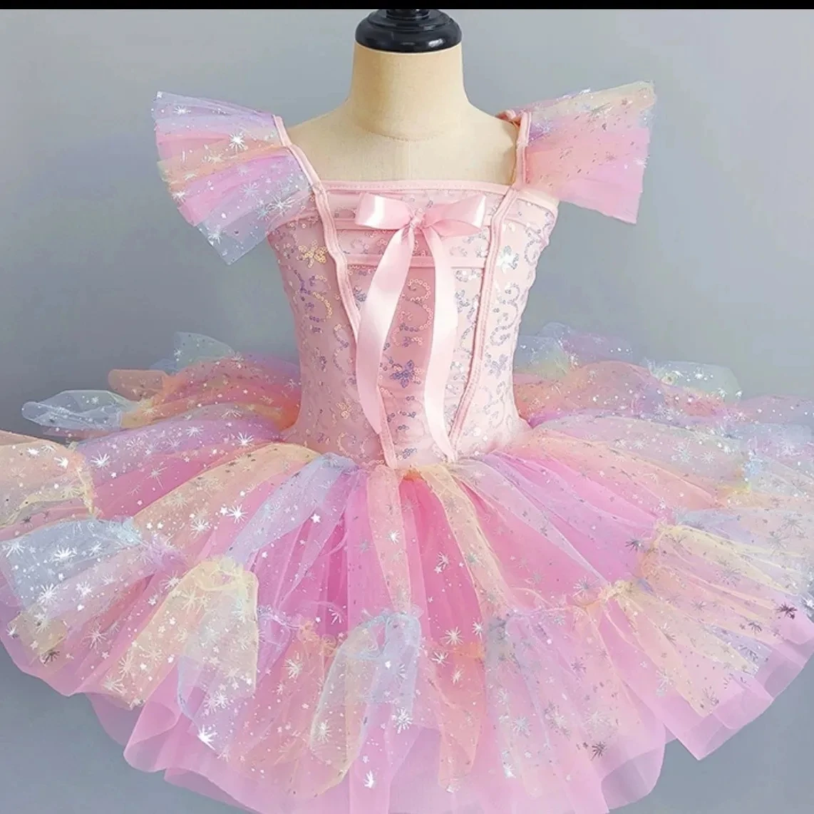 

Girls Colorful gauze skirt Ballet Dress kids Swan Lake Dance Costume Ballet Tutu Skirt child Performance clothing fluffy skirt