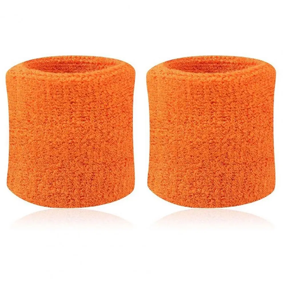 Wrist Sweat Wristbands Wrist Support Band Wrist Sweatband Wrist Support 2Pcs Wrist Sweatband Tennis Sports Wristband Volleyball Gym Elastic Brace Support Sweat Band Towel Bracelet Quick Dry Sweatband
