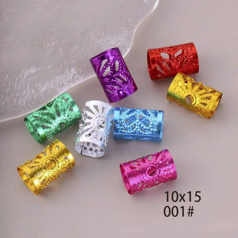 1000 Pieces/pack - Sunflower 10 * 15 Dirty Braid Buckle DIY Metal Antique Style Ring Accessories, High Ponytail Embellishment, Hairpin Rope_voghion.com
