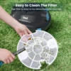 INSE Automatic Cordless Robotic Pool Cleaner,90 Mins Runtime,Self-Parking,for Flat Above/In-Ground Pool up to 65 Feet/1100 Sq.Ft 5