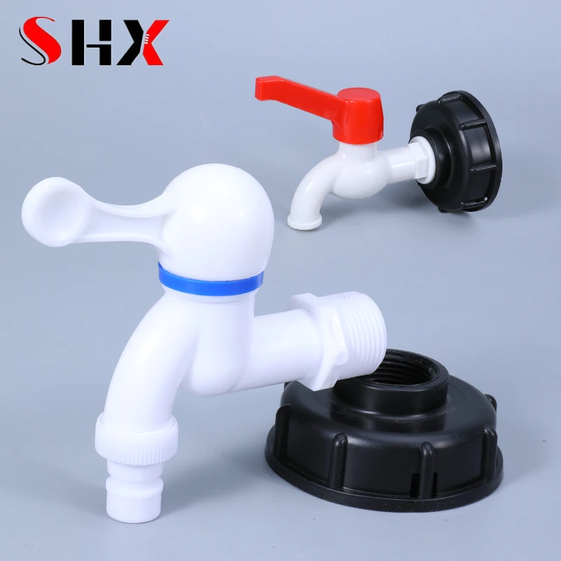 S60*6 To 3/4'' 1/2'' Water Tank Outlet Bucket Connector Lengthened Garden Hose Connector High Quality Ibc Water Tank Adapter